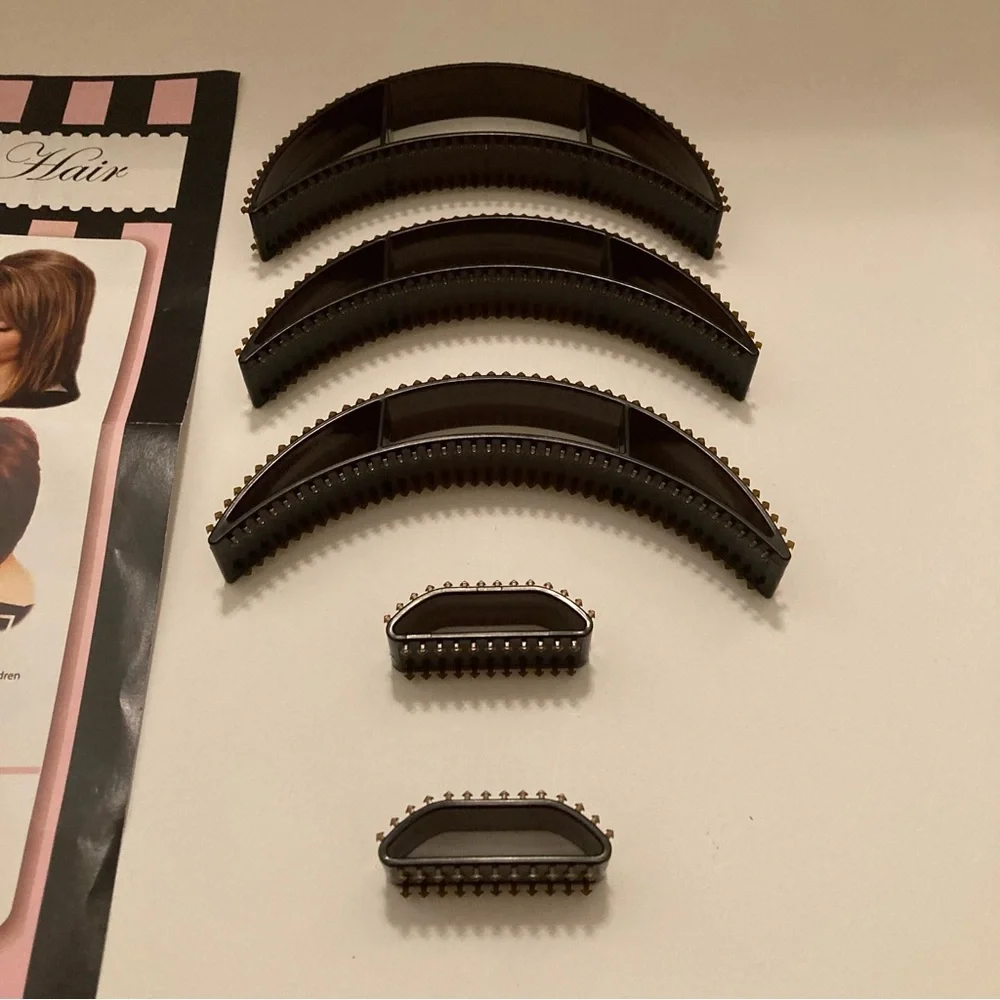 5pc BUMPITS Big Happie Hair Volumizing Plastic Inserts Y2K Dark Chocolate Brown